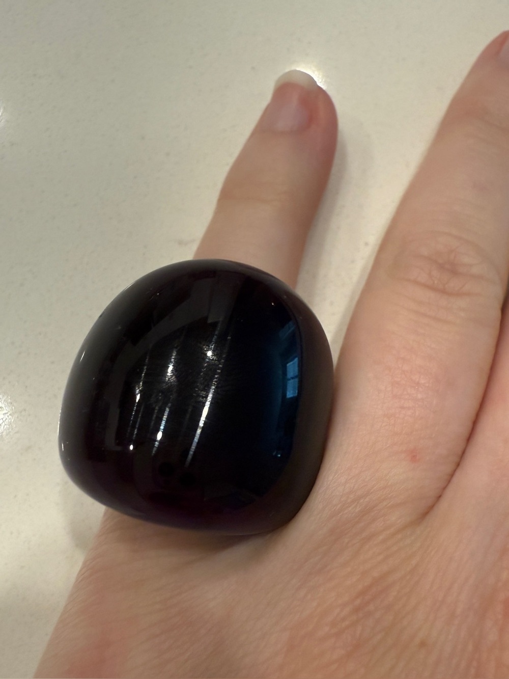 Purple Dome Statement Ring - Size 5.5